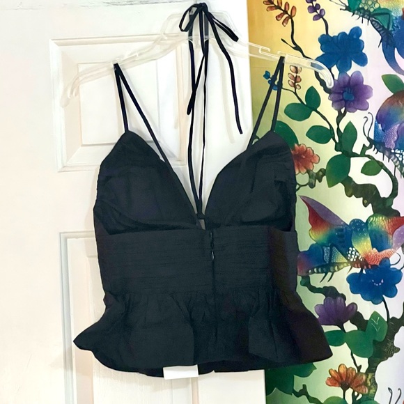 NWT Ulla Johnson Essie Peplum Top Noir (Black) - Picture 14 of 16